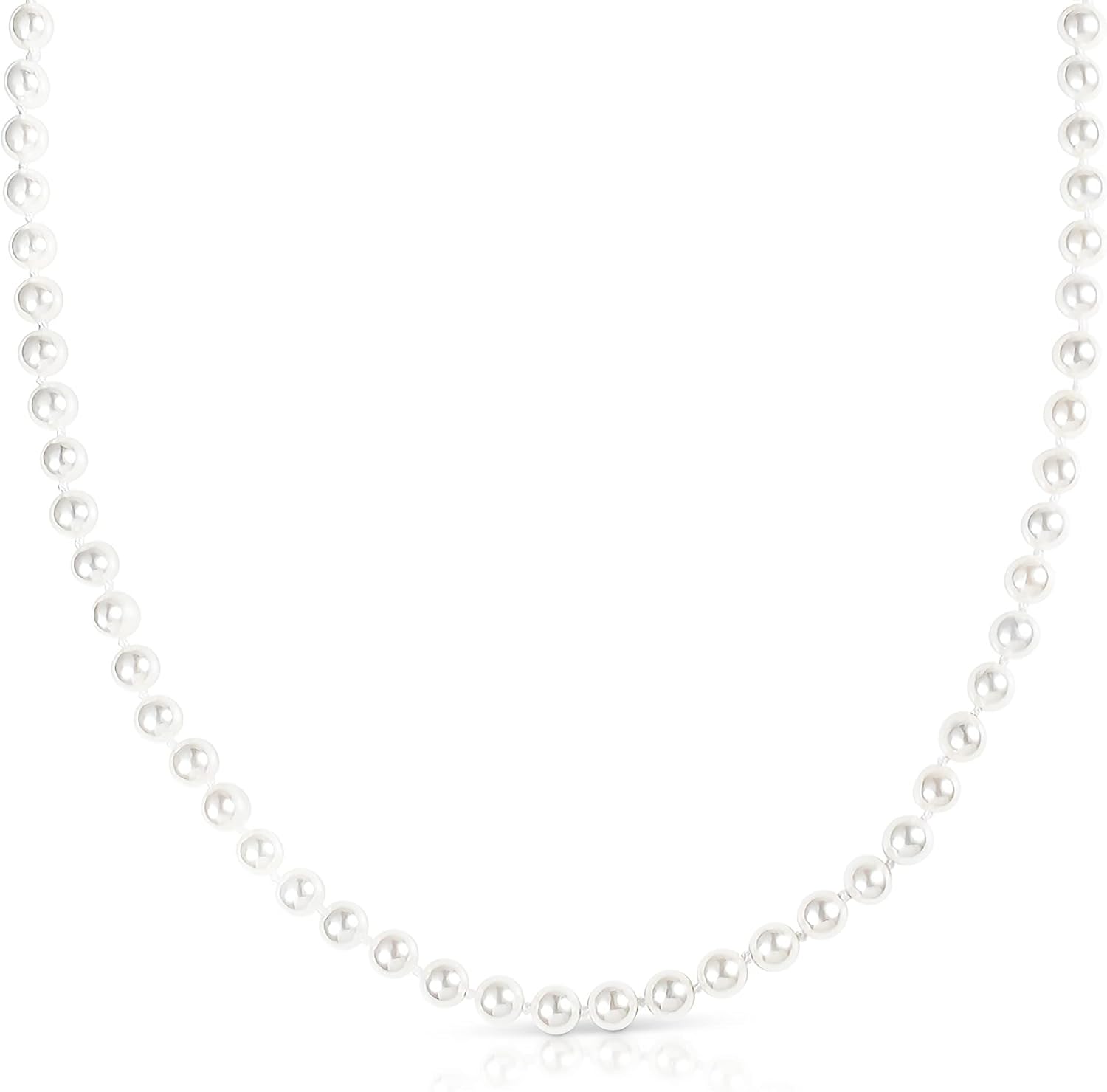 Detalle de Collana lunga ZAVANA con perle di conchiglia (60 cm), multi-giro e senza chiusura