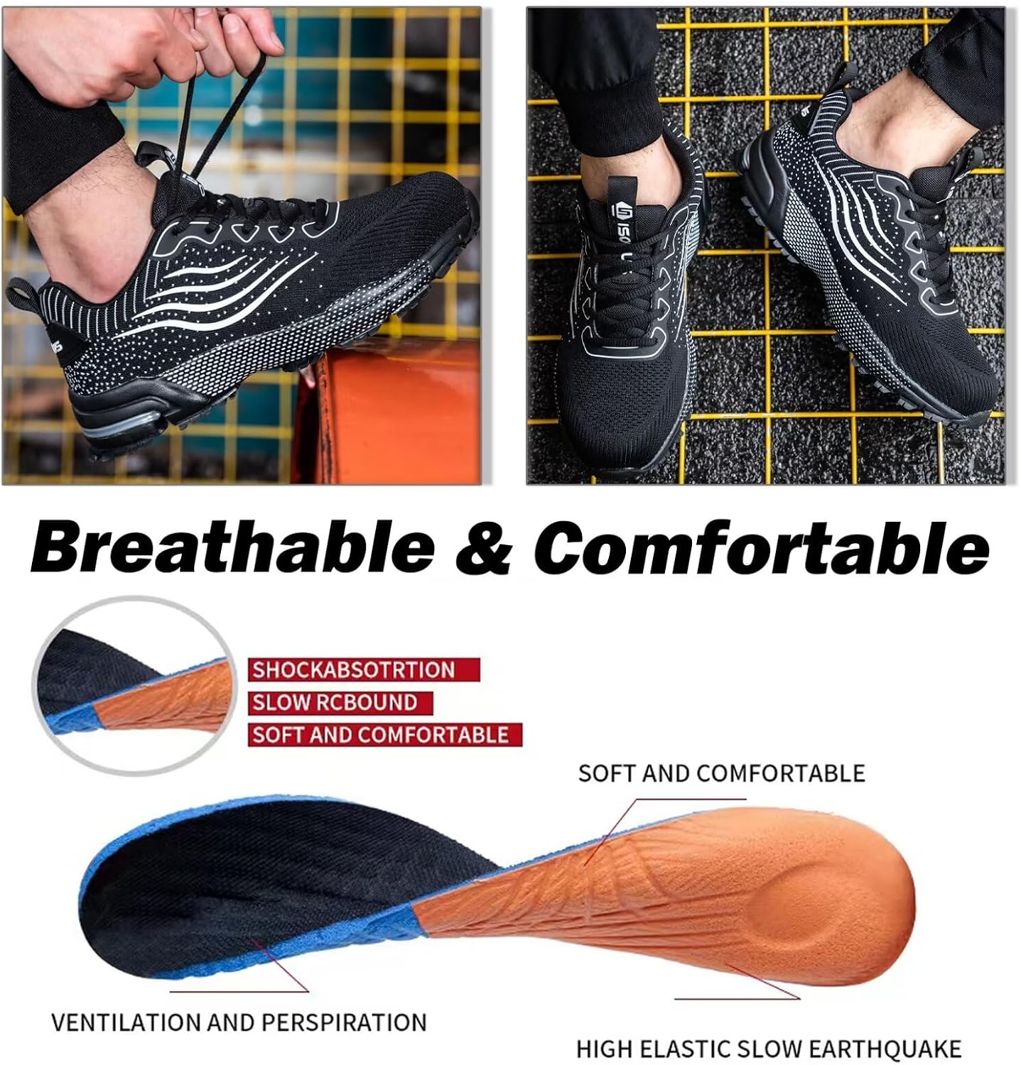 Detalle 1 de CYKYGGO scarpe antinfortunistiche con punta d’acciaio 42 EU