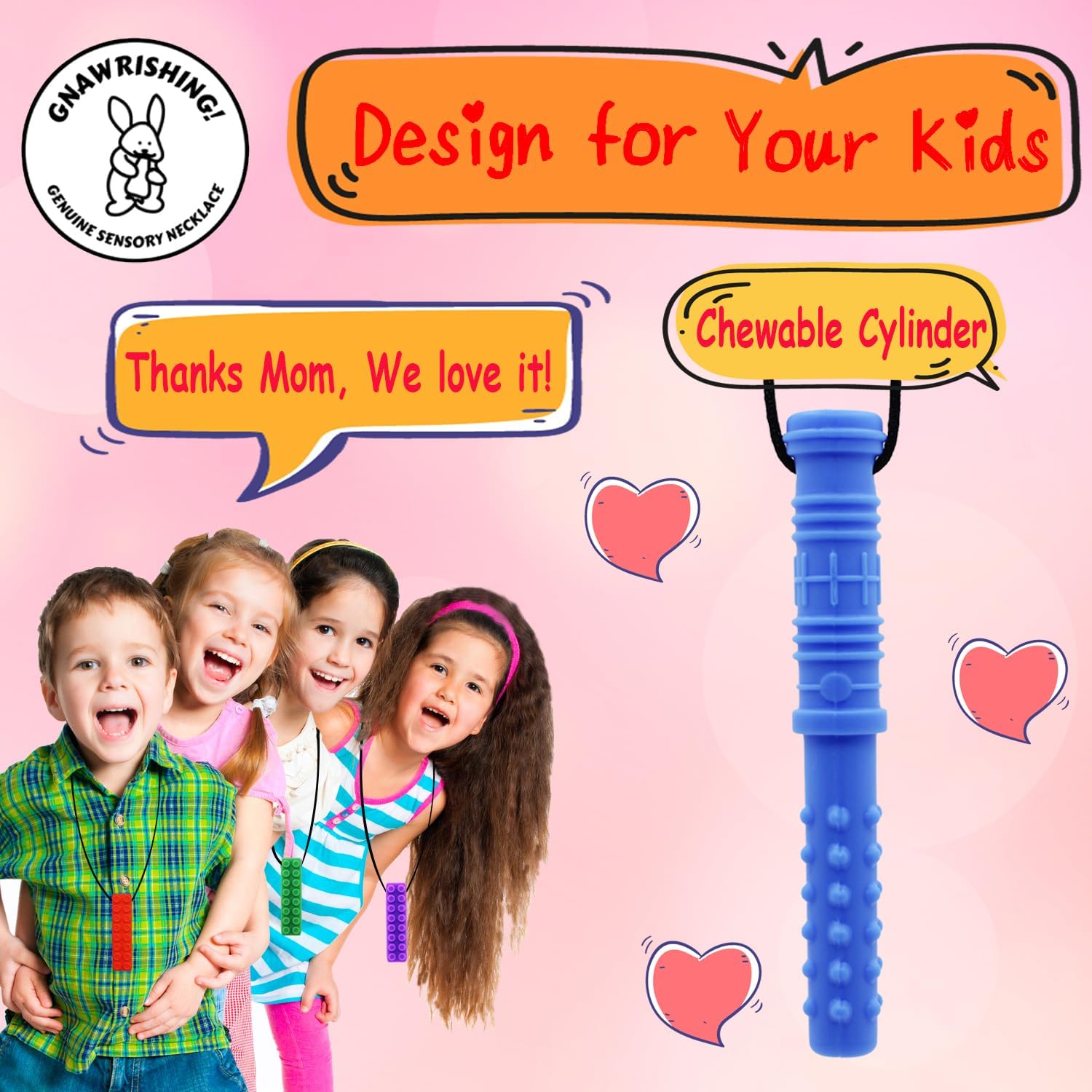 Thumbnail 3 de GNAWRISHING Chew Necklaces for Sensory Kids (8-piece silicone chewy necklaces)