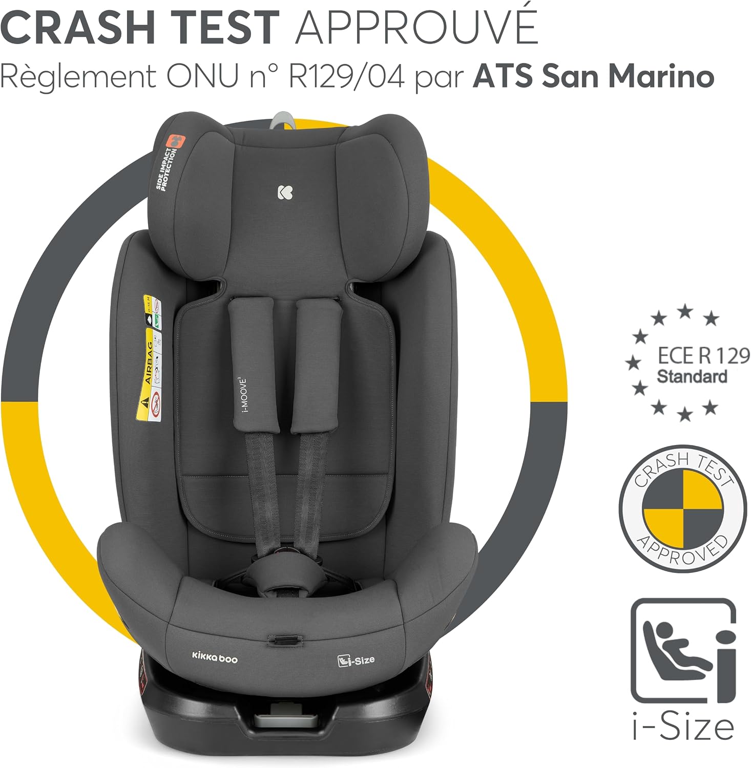 Thumbnail 2 de KikkaBoo Siège Auto i-MOOVE 2 : rotation 360°, ISOFIX et i-Size pour 0 à 36 kg