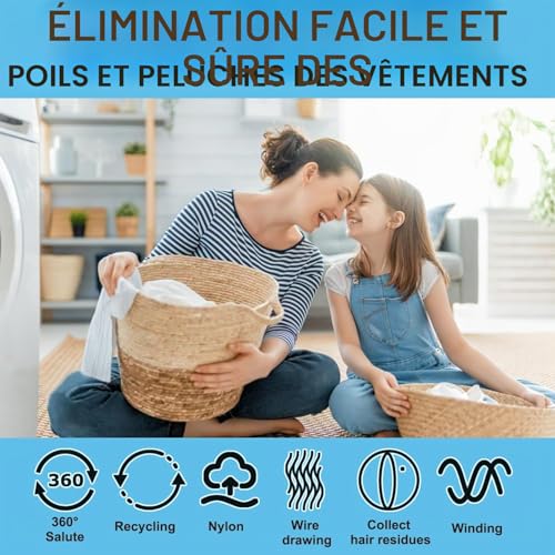 Thumbnail 5 de Anti Poil Machine à Laver – DaSpeed, 8 Pièces Attrape Poils pour Laver et Sèche-linge