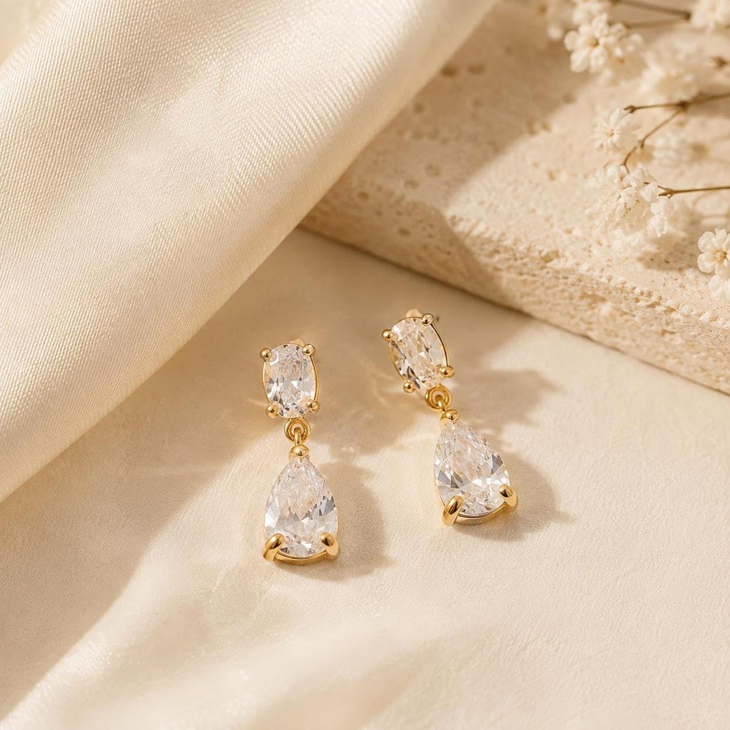 Thumbnail 6 de Moodear Drop Earrings, 14K Gold Plated