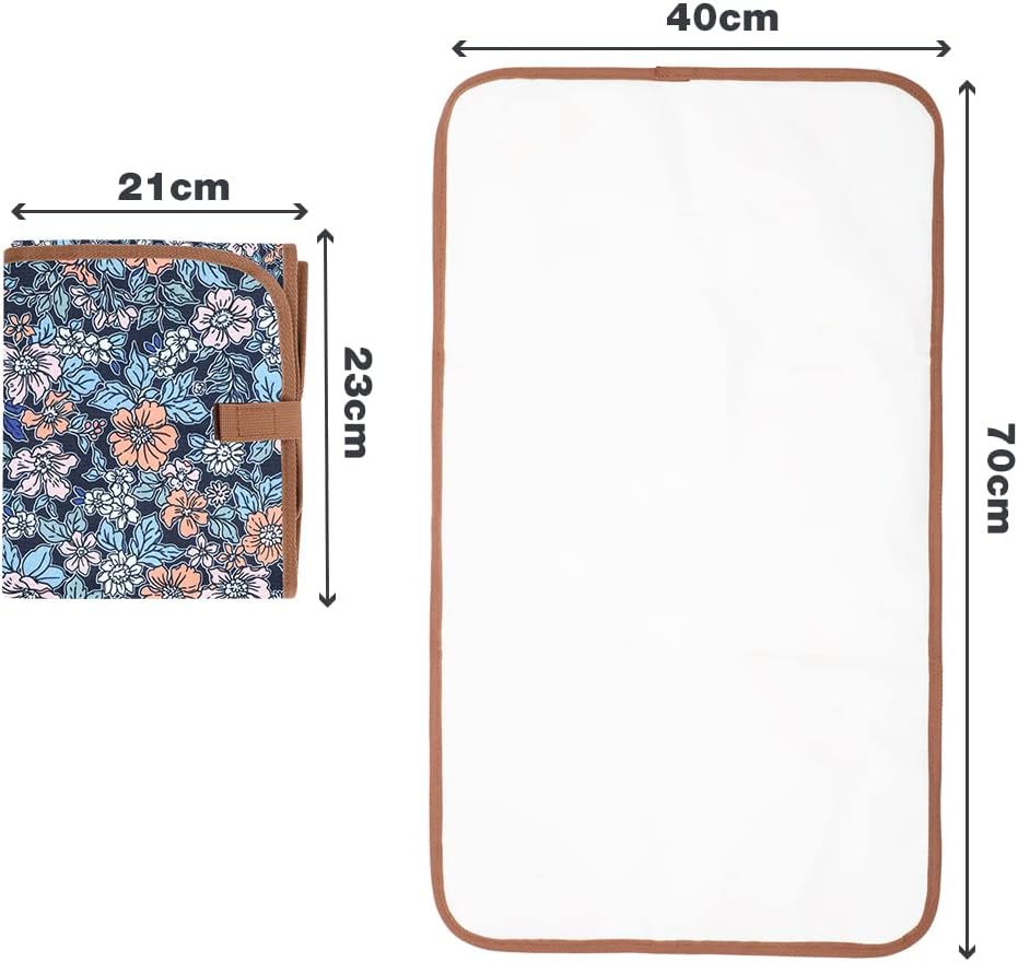 Detalle 2 de Lekebaby Foldable Baby Change Mat – Portable Travel Changing Mat with Flower Cartoon Design