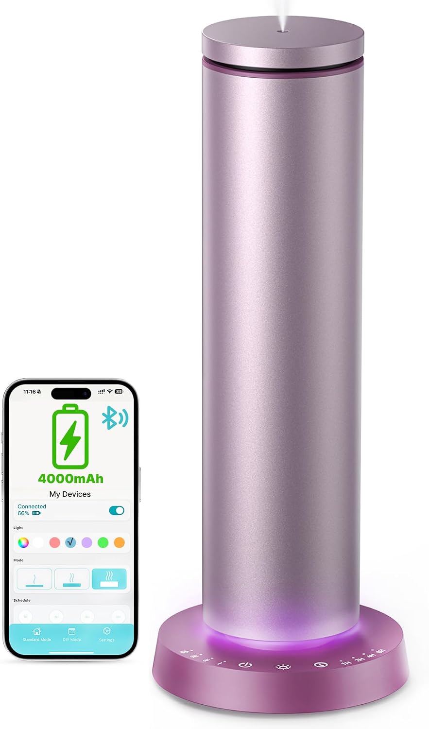 Detalle de Ziweo Waterless Essential Oil Diffuser, 2,000 Sq. Ft.