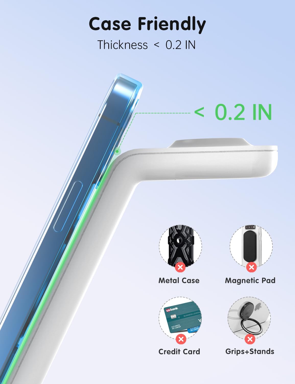 Detalle de JoyGeek 3-in-1 Wireless Charging Station for iPhone, Apple Watch & AirPods