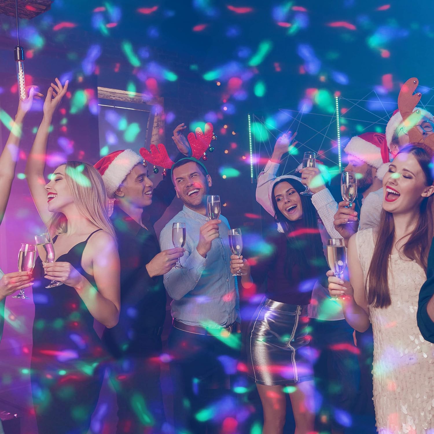 Thumbnail 5 de Global Gizmos 45390 Crystal Starball Disco Light (battery operated mini disco light) 9cm x 9cm