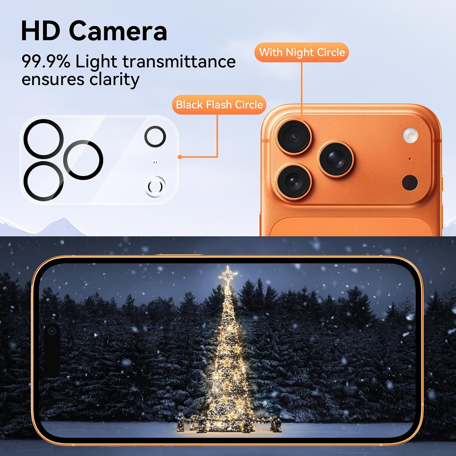 Detalle 2 de Niphabe 3 Pack Privacy Screen Protector for iPhone 17 Pro 6.3 inch (with 3 Camera Lens Protectors)