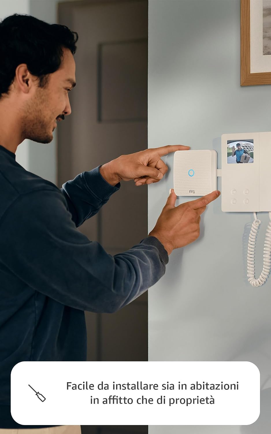 Thumbnail 6 de Ring Intercom Video + Batteria a sgancio rapido: citofono smart per casa o condominio