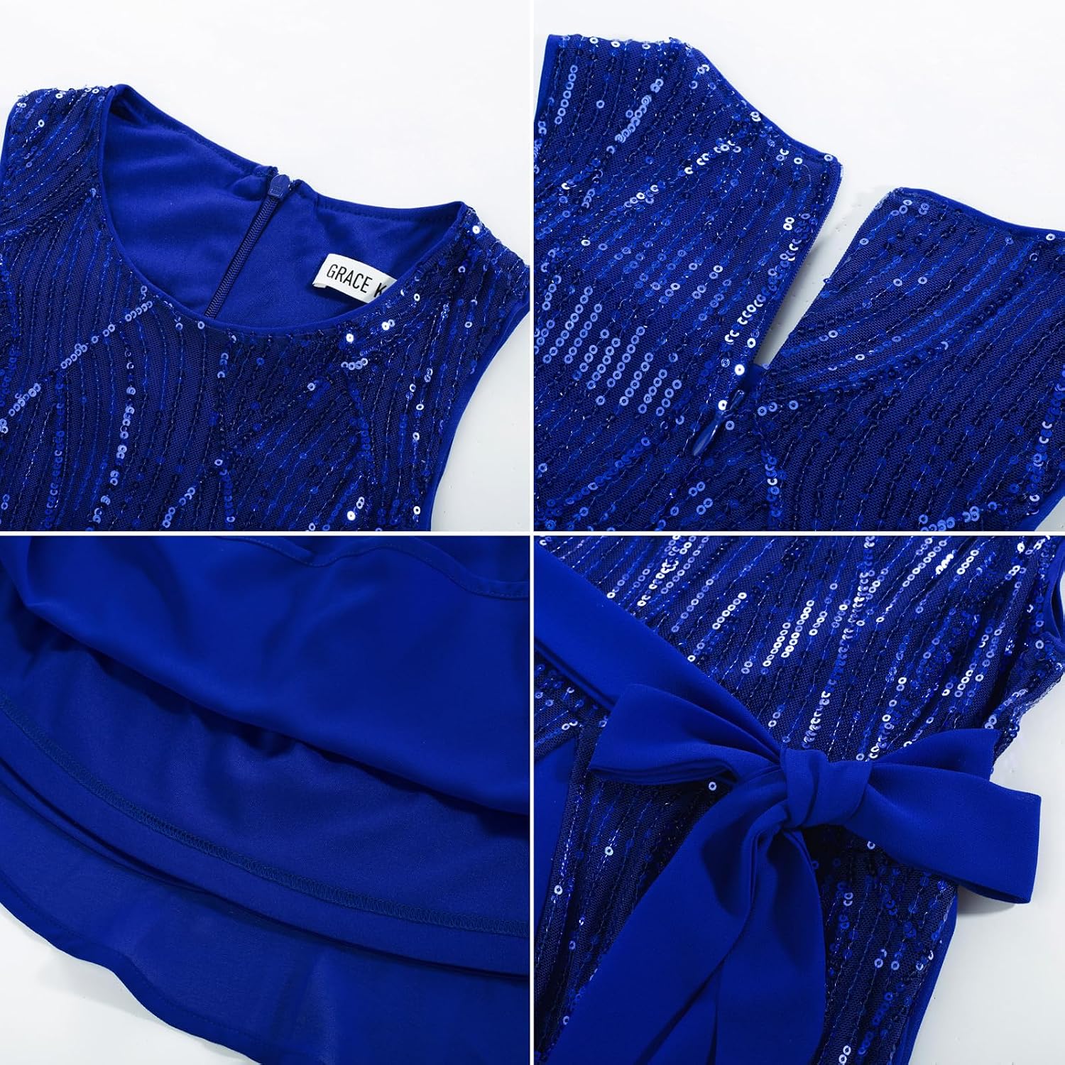 Detalle de GRACE KARIN Vestito da principessa con paillettes per bambine 5–12 anni