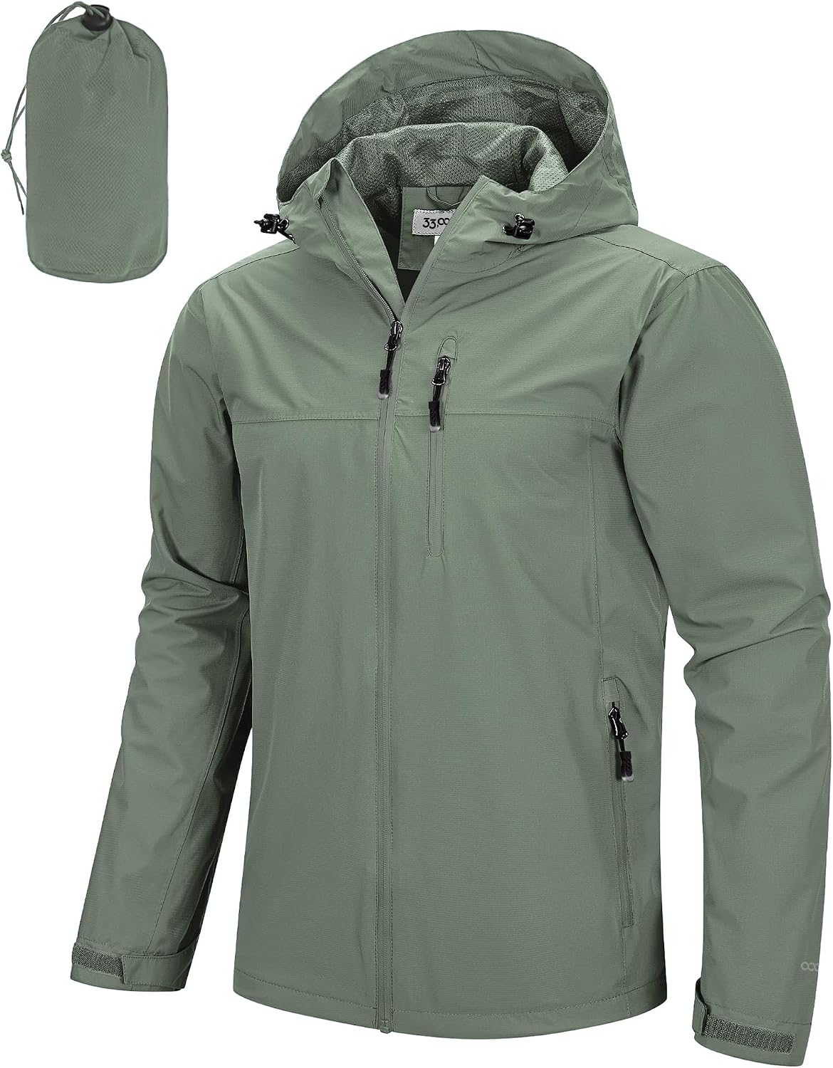 Detalle de 33,000ft Men's Packable Rain Jacket, Waterproof, Breathable, Mesh Lined