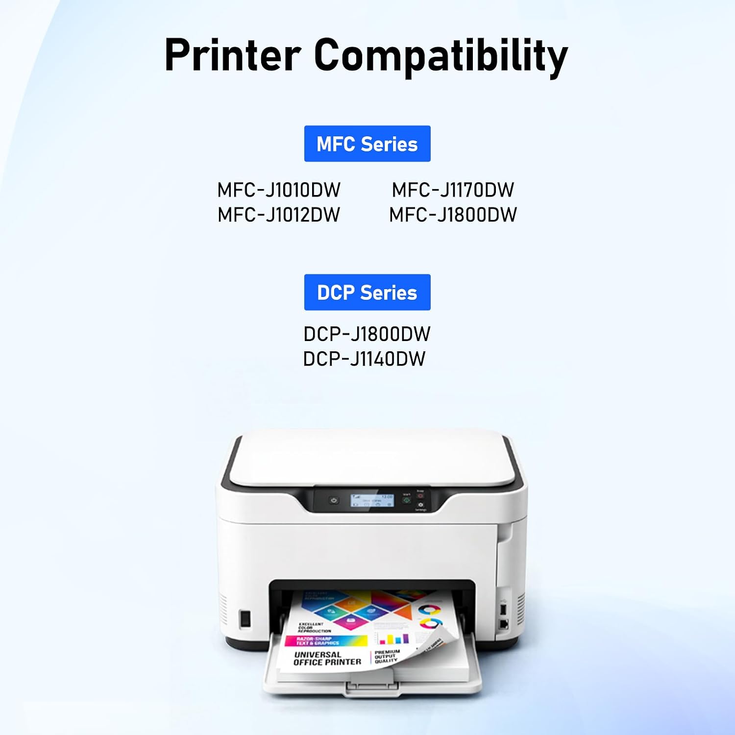Detalle de LinkDocs LC401XL Ink Cartridges, 4-Pack for Brother Printers