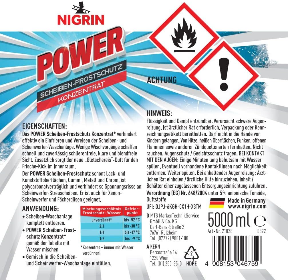 Detalle de Nigrin POWER Scheiben-Frostschutz 5 L