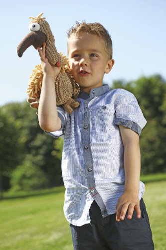 Detalle de TRIXIE Gustav el buitre peluche para perros con squeaker – 28 cm, suave y reconfortante