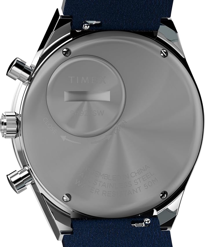 Thumbnail 4 de Timex Reloj Q Chronograph 40 mm, correa cuero azul
