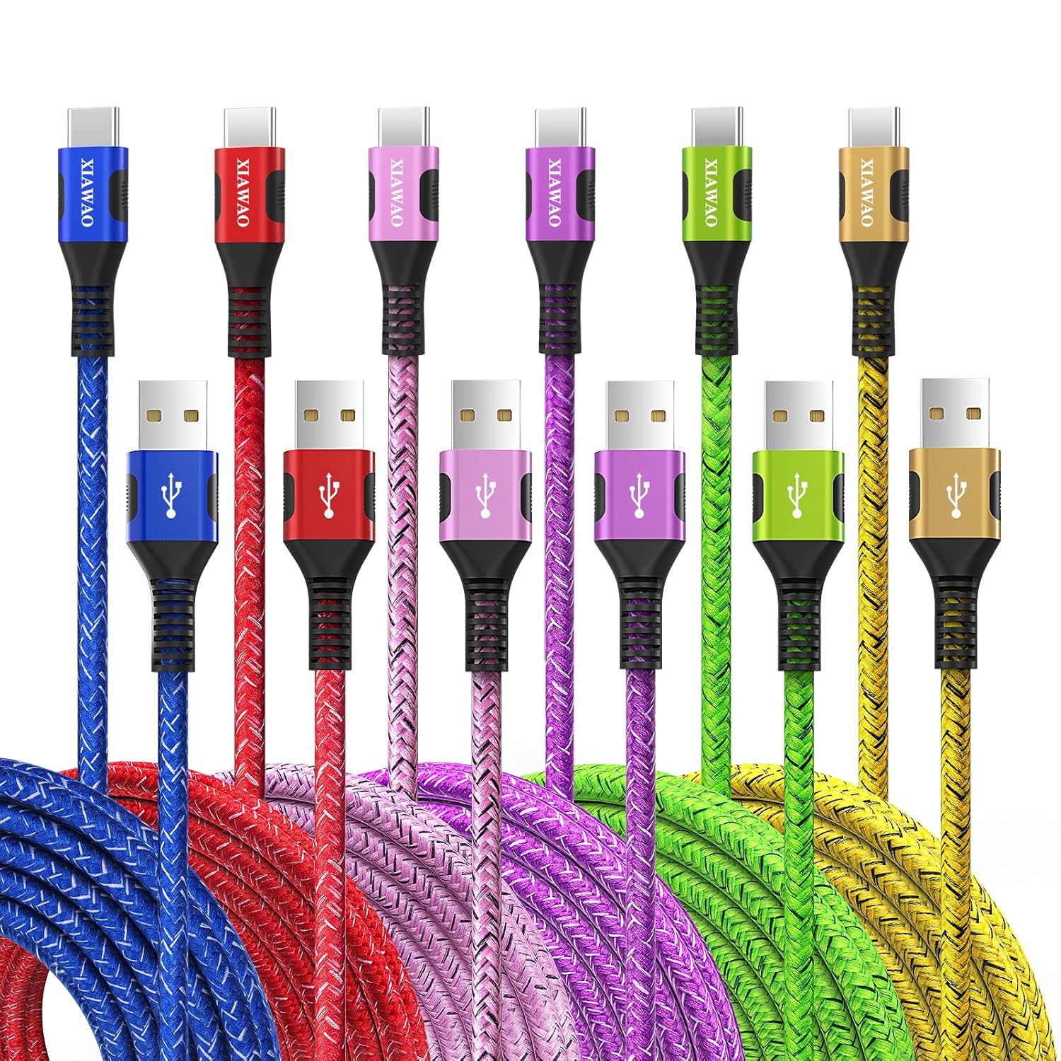 XIAWAO USB‑C Cable 6 Pack for iPhone