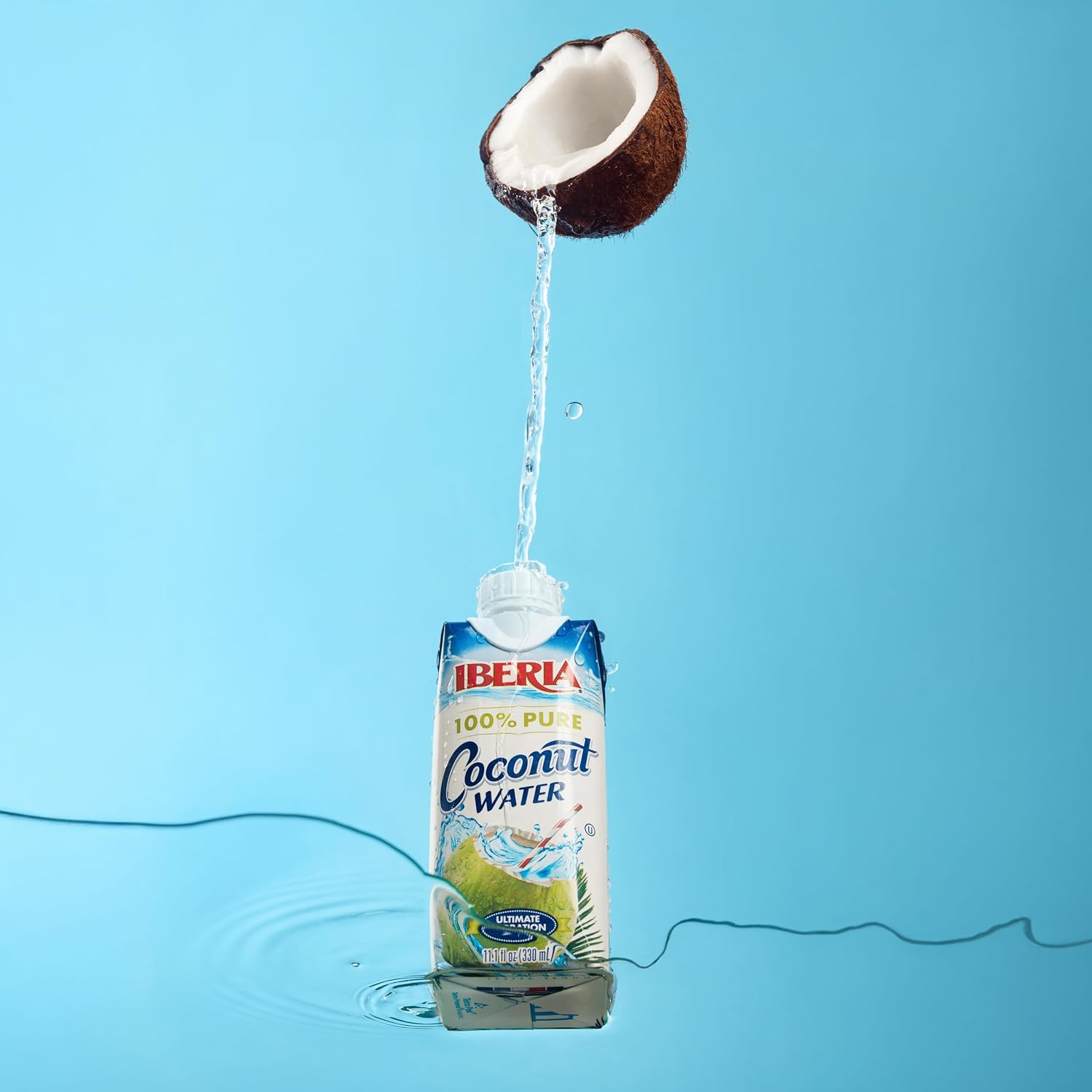 Detalle 2 de Iberia All Natural Coconut Water, 11.1 fl oz Cartons, Pack of 24