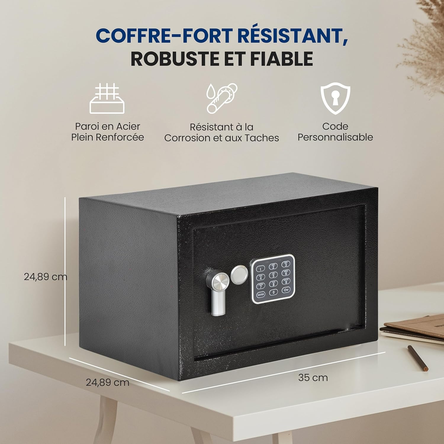 Detalle de SereneLife Coffre-fort 0,24 pi³ 🛡