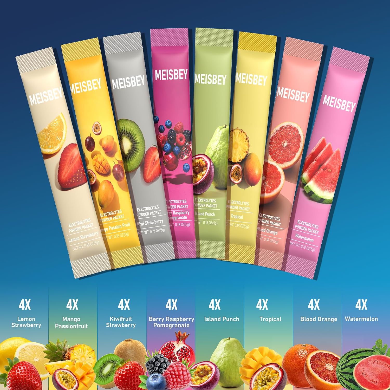 Detalle de Meisbey Electrolyte Powder, 32 Sticks