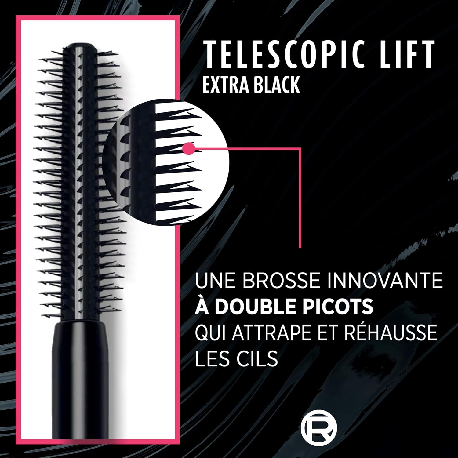 Detalle de L’Oréal Paris Telescopic Lift Mascara – verlängert, hebt und trennt die Wimpern bis zu 5 mm (Extra Black)