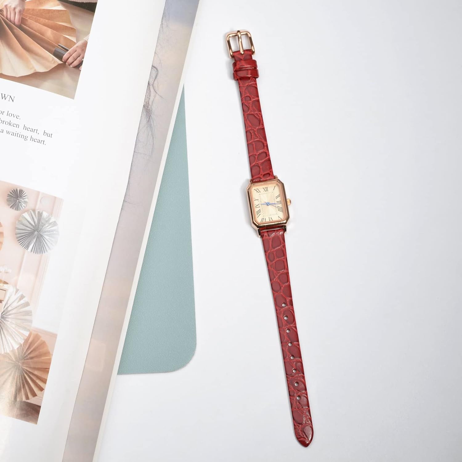 Thumbnail 5 de BISONSTRAP Leder-Uhrenarmband 14 mm – Weiches Lederband mit polierter Gold-Schnalle