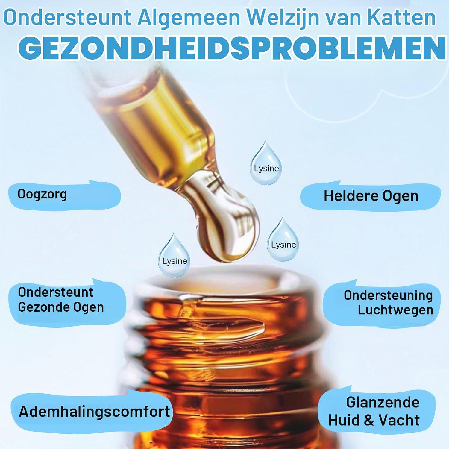 Detalle 1 de Onznoz 872DSF54 L-lysinedruppels voor katten, 60 ml
