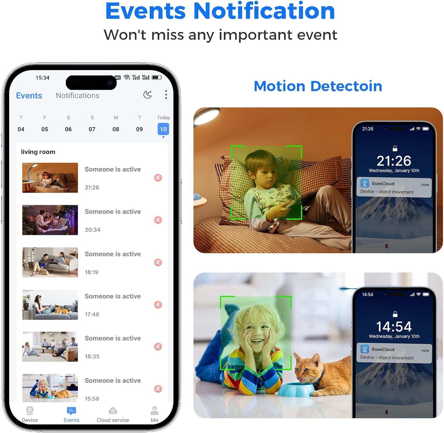 Thumbnail 2 de Hiseeu Telecamera Wi‑Fi interna 5MP 360° con visione notturna a colori, rilevamento umano e audio bidirezionale