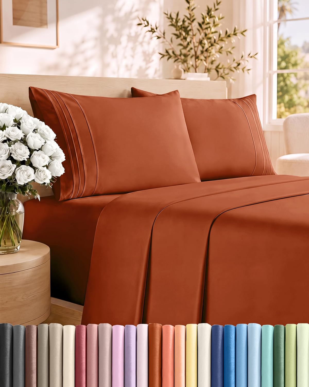 Detalle de CGK Unlimited 4-Piece King Sheet Set (Deep Pocket Microfiber)