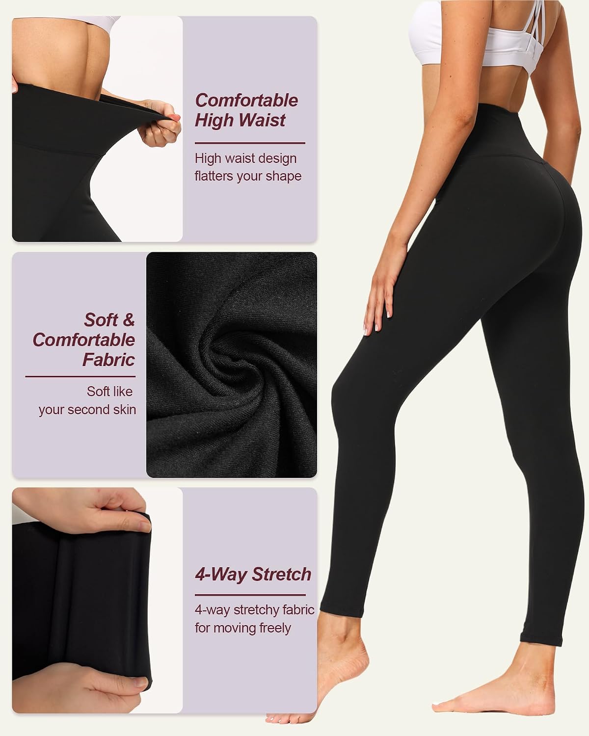 Detalle 2 de TNNZEET High Waisted Leggings 4.5in