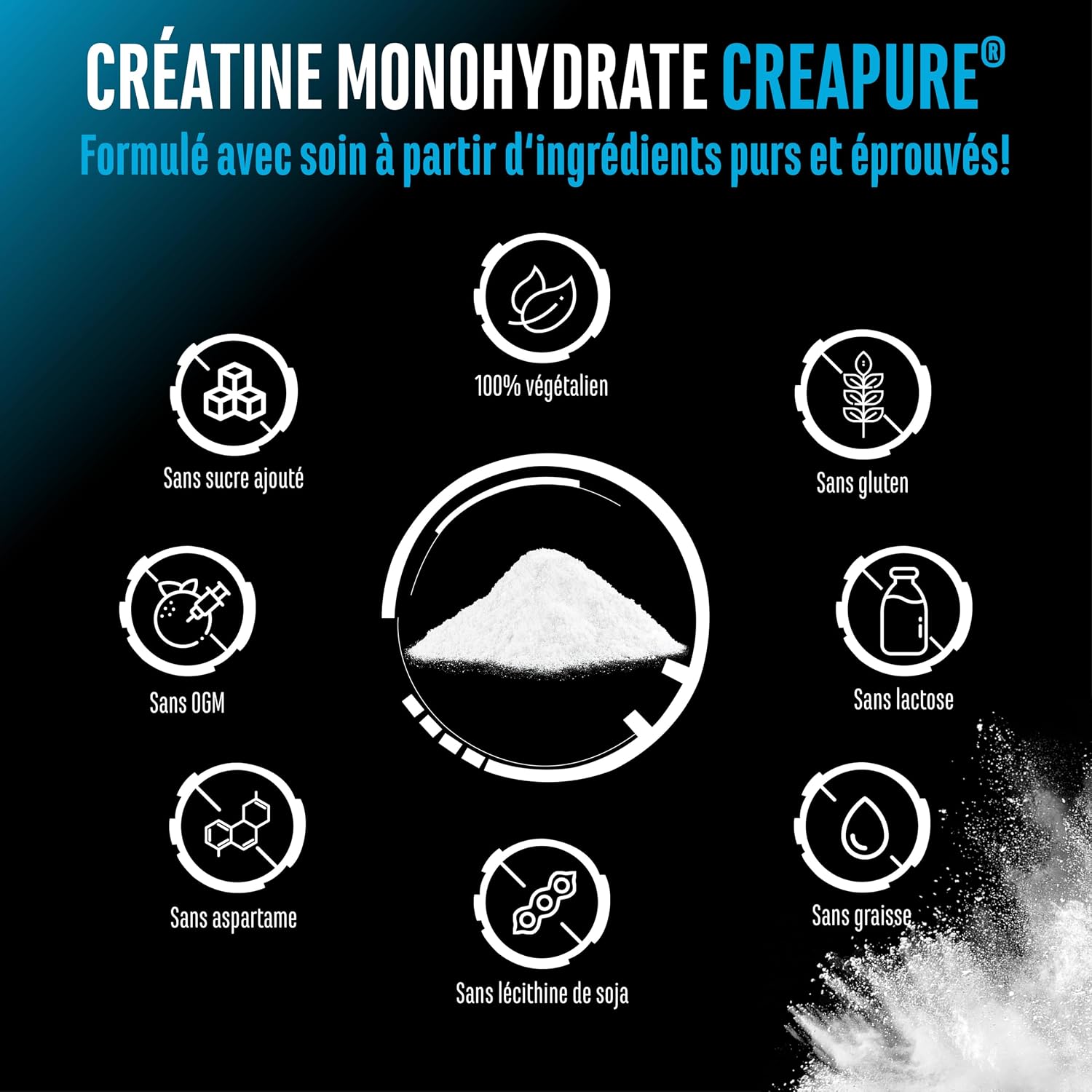 Detalle 2 de Creapure créatine monohydrate 500 g 💊