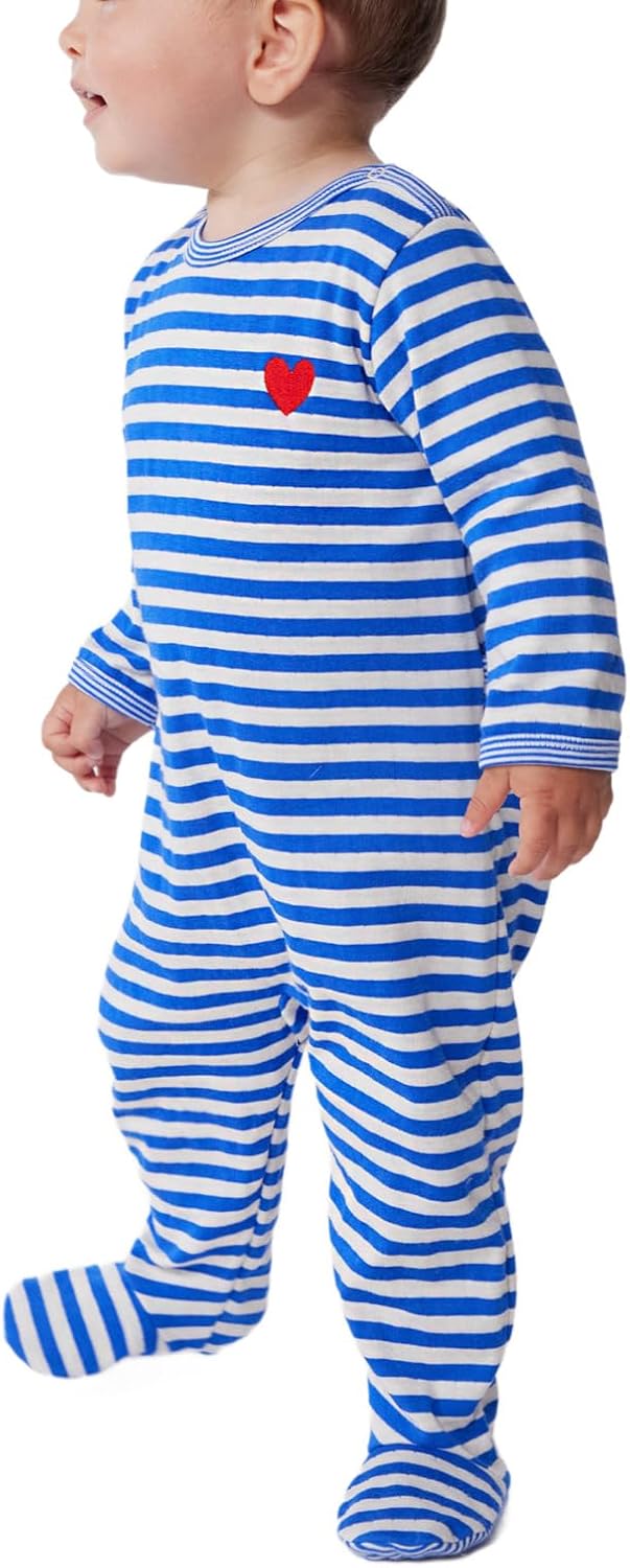 Thumbnail 2 de Petit Bateau dors-bien-pont dos mixte bébé à rayures (lot de 1)