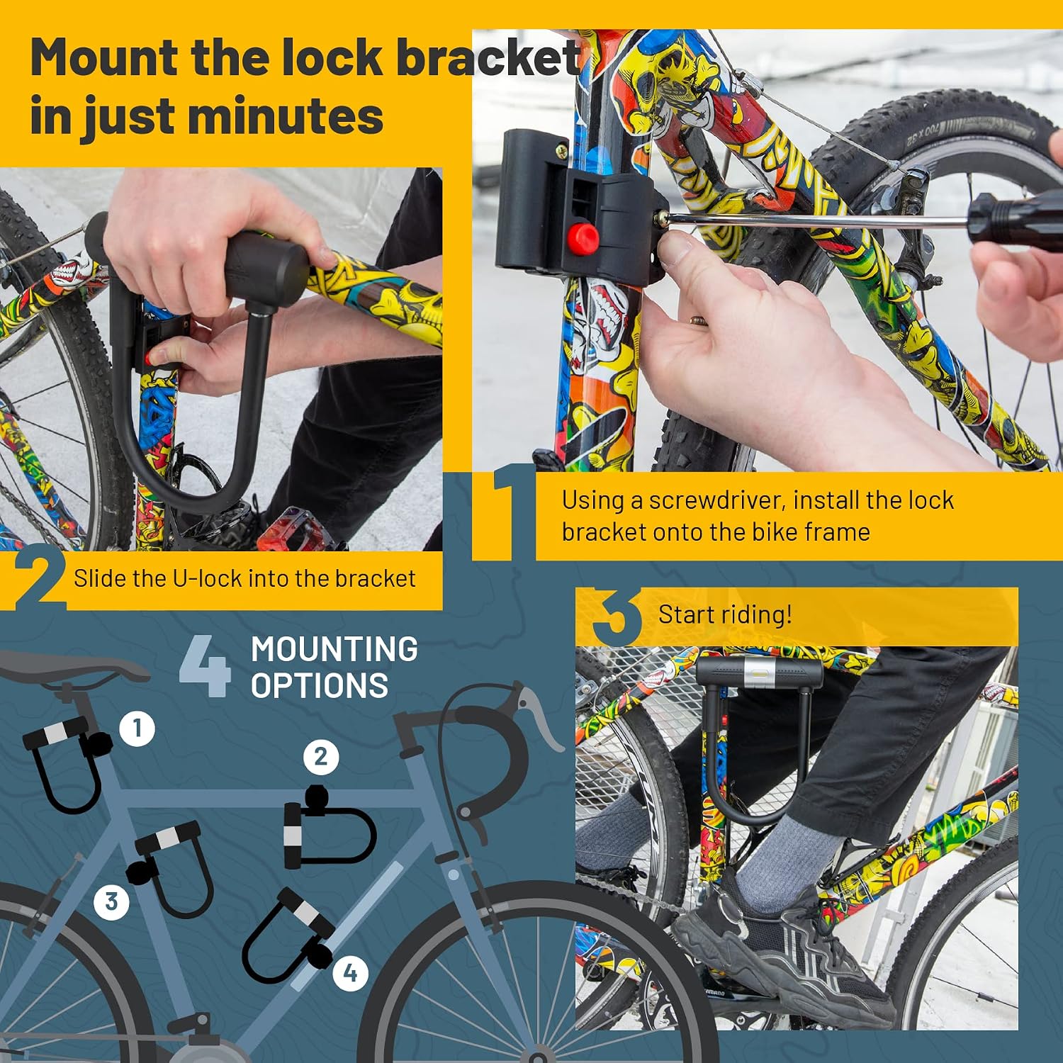 Detalle de SIGTUNA Bike Lock 16mm U‑Shackle