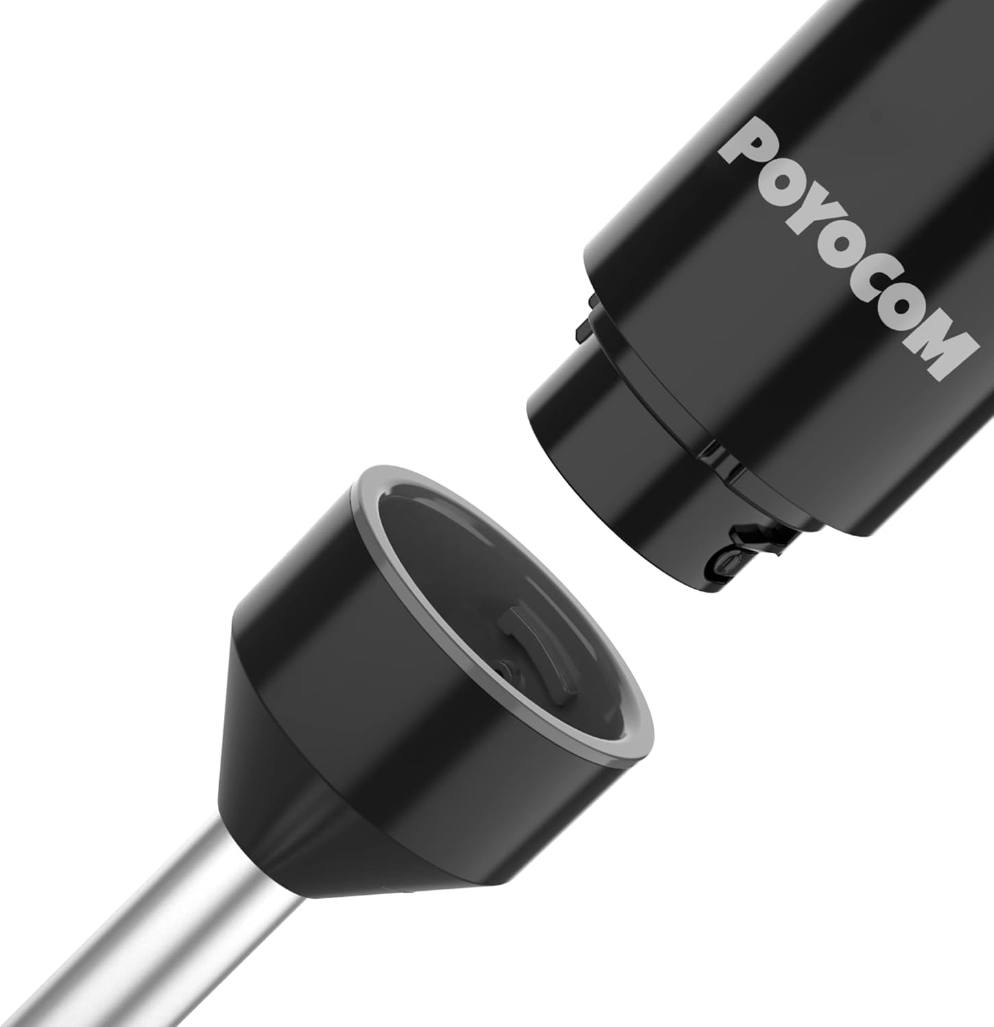 Detalle de POYOCOM Cordless Variable Speed Hand Blender – Immersion Blender with Type-C Charge, 8" Blades & Egg Whisk