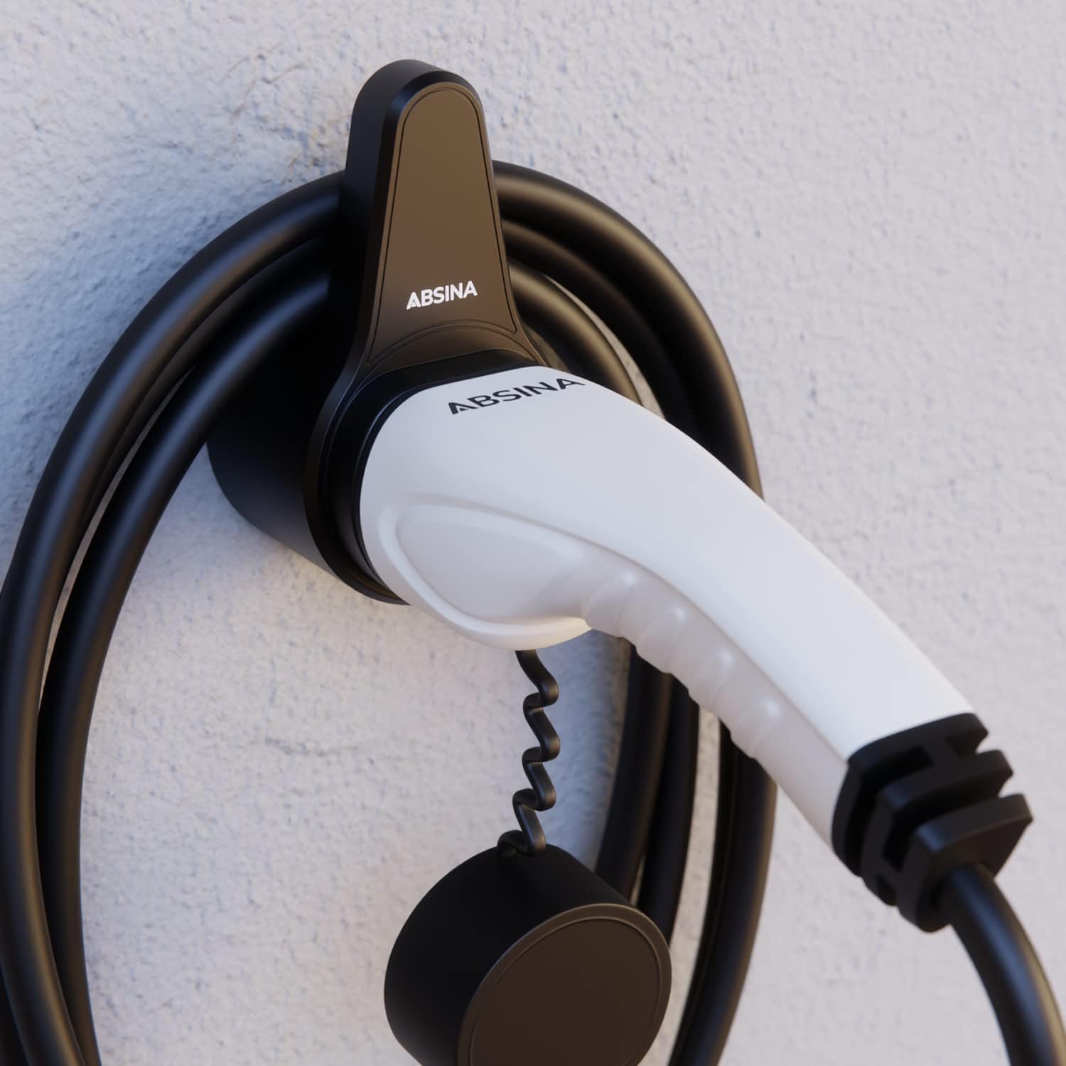 Thumbnail 1 de ABSINA Ladekabelhalter & Steckerhalter Typ 2 inkl. Montagezubehör – Wandhalterung für Typ-2-Kabel