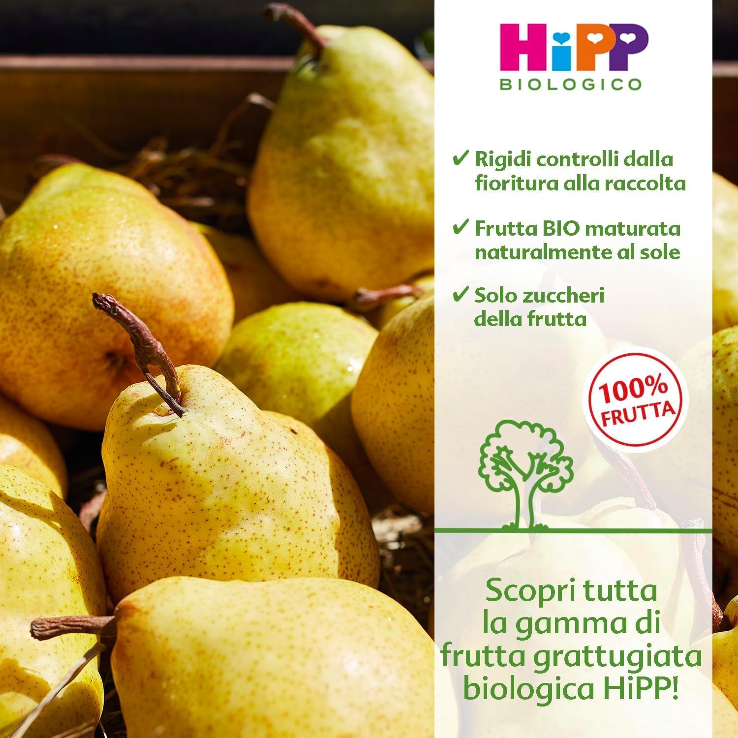 Thumbnail 3 de HiPP Nuovi Mini Dessert Frutta Grattugiata Bio – Mela e Pesca, 24 vasetti da 100 g