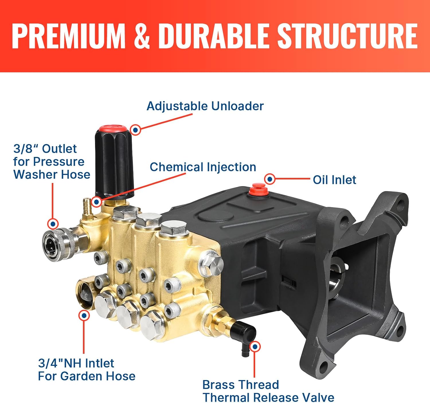 Thumbnail 1 de YAMATIC Pressure Washer Pump, 1-Inch Shaft