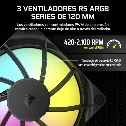 Thumbnail 3 de CORSAIR Nautilus 360 RS ARGB Refrigeración líquida 360 mm