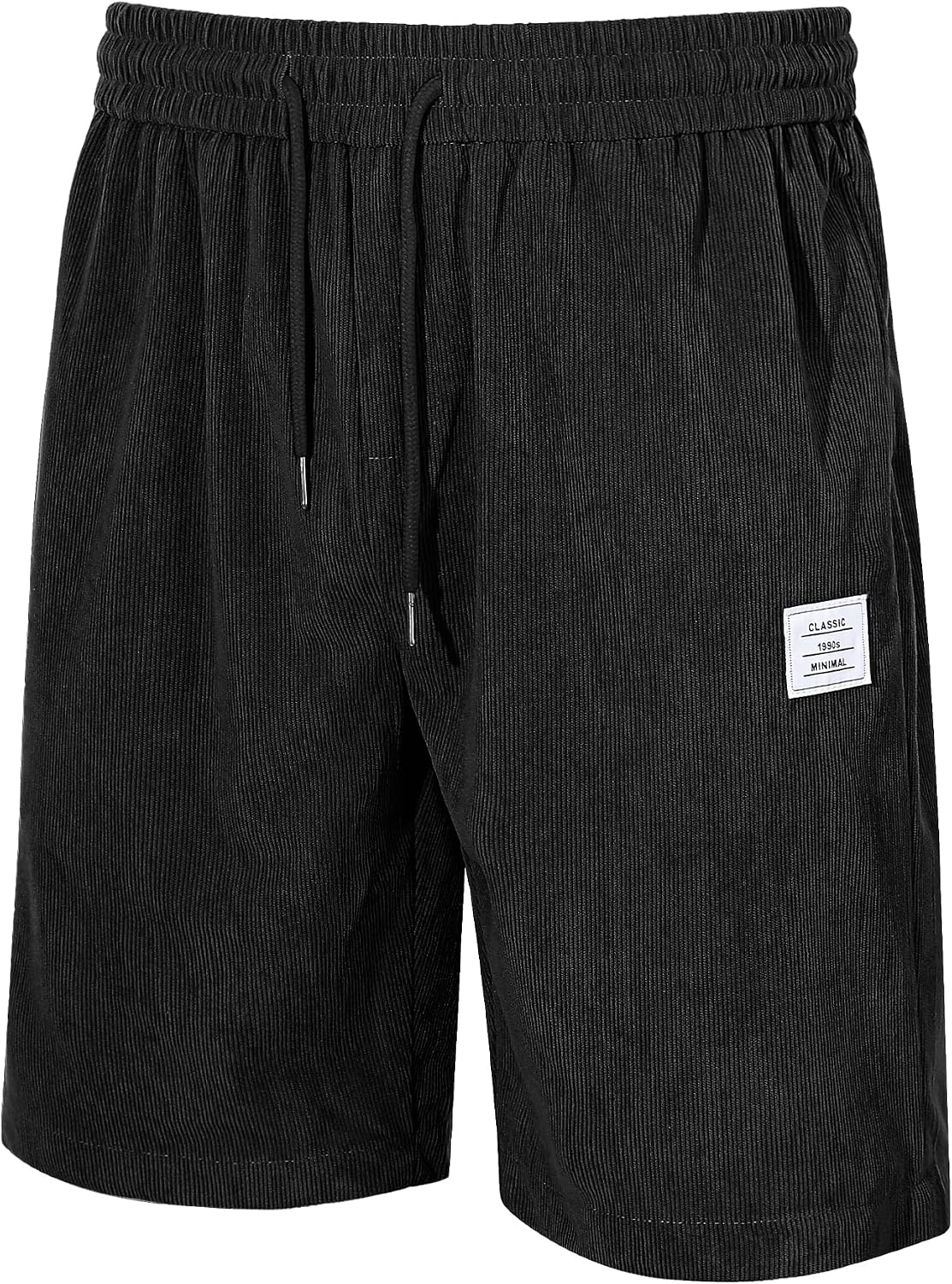 Detalle de TARAINYA Corduroy kurze Shorts für Herren aus Baumwoll-Mix mit Kordelzug und Taschen