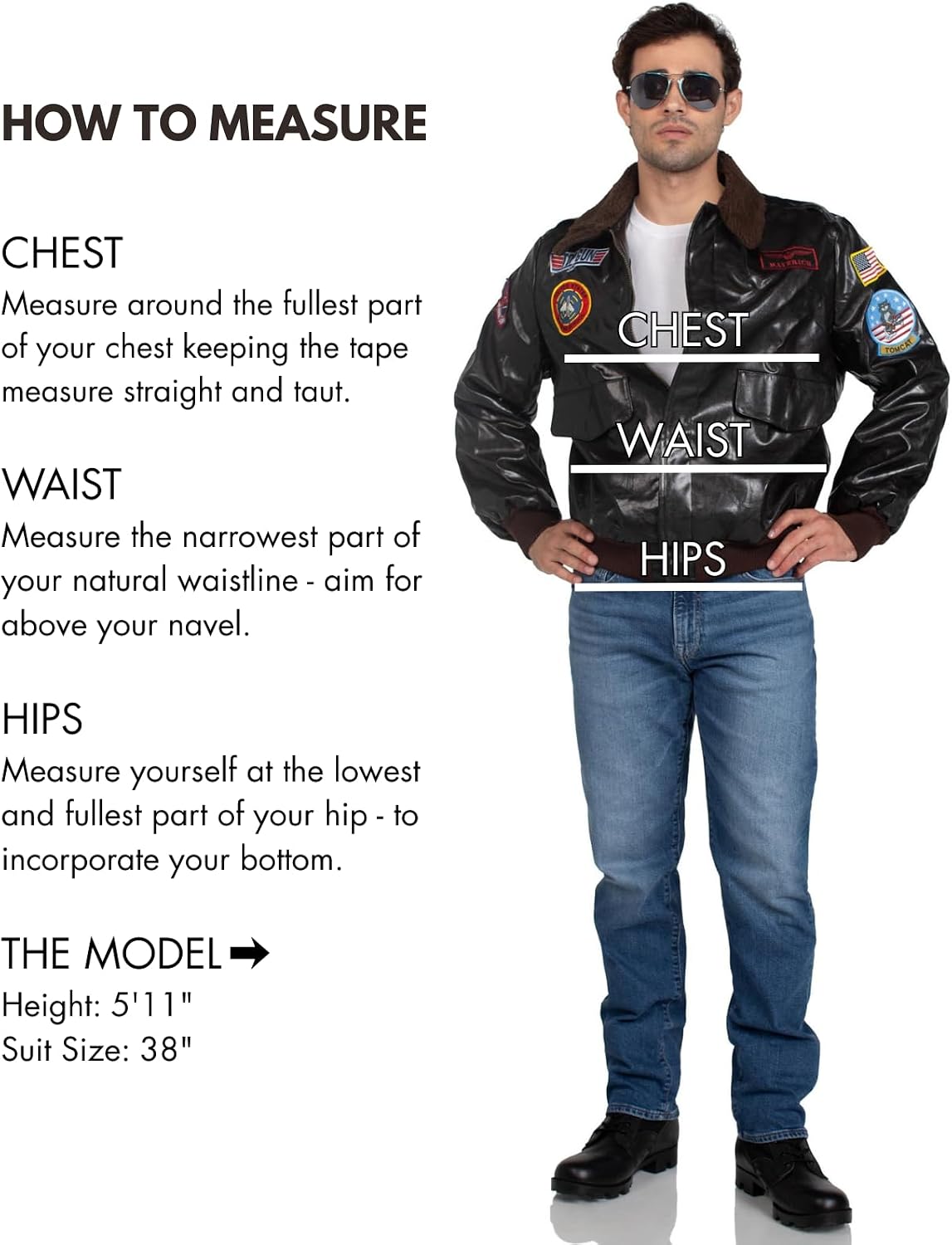 Thumbnail 6 de Leg Avenue Men's Licensed Top Gun Bomber Jacket Costume with Plush Collar