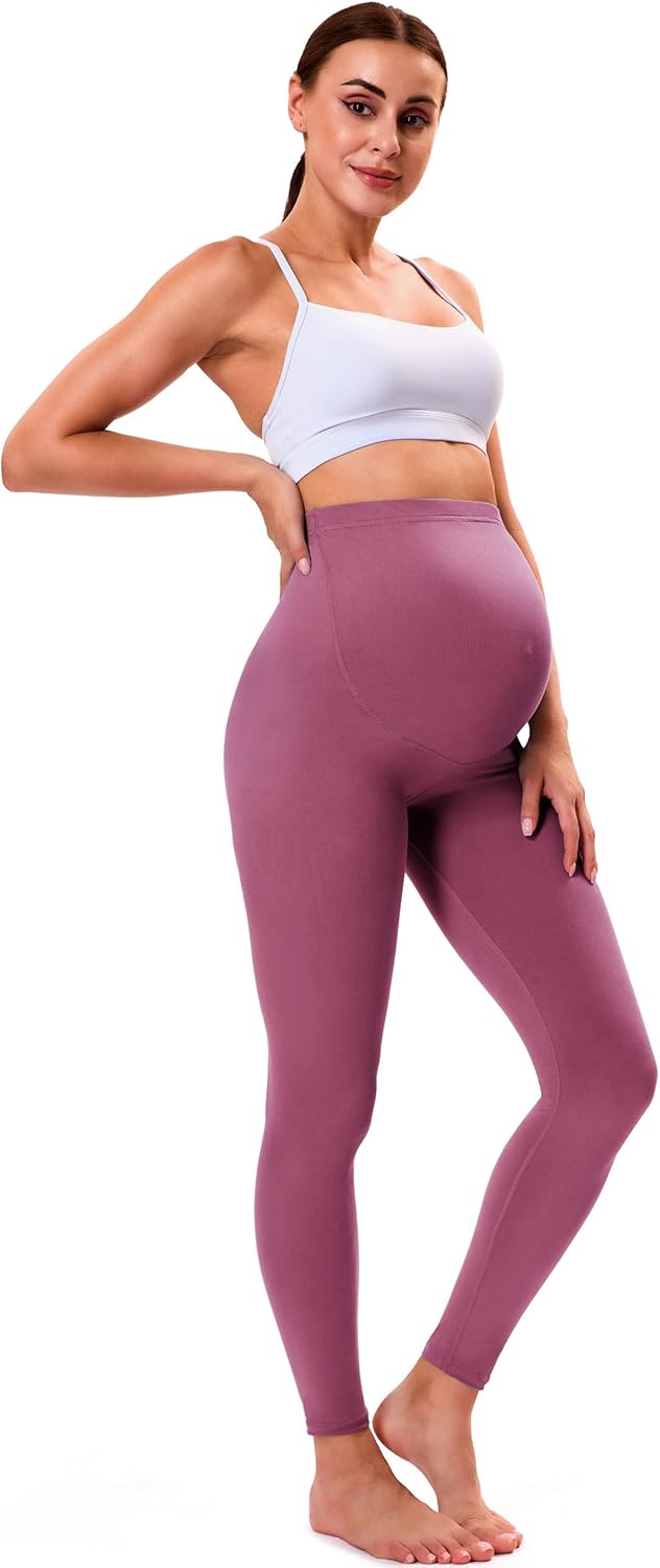Thumbnail 4 de VALANDY Creamlush maternity leggings with over-bump belly support (adjustable high waisted)