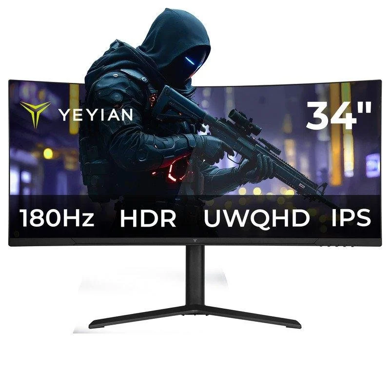 Imagen de Monitor Yeyian Elysium 34" UltraWide QHD 180 Hz IPS Curvo 1 ms en OfertitasTOP