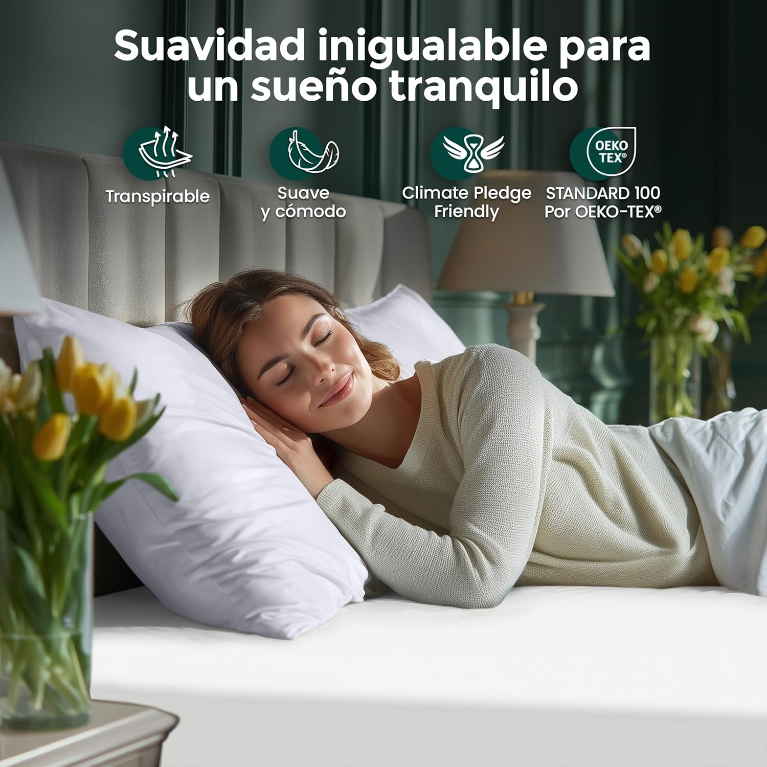 Detalle 1 de Utopia Bedding Sabana Bajera 160x200x30 cm
