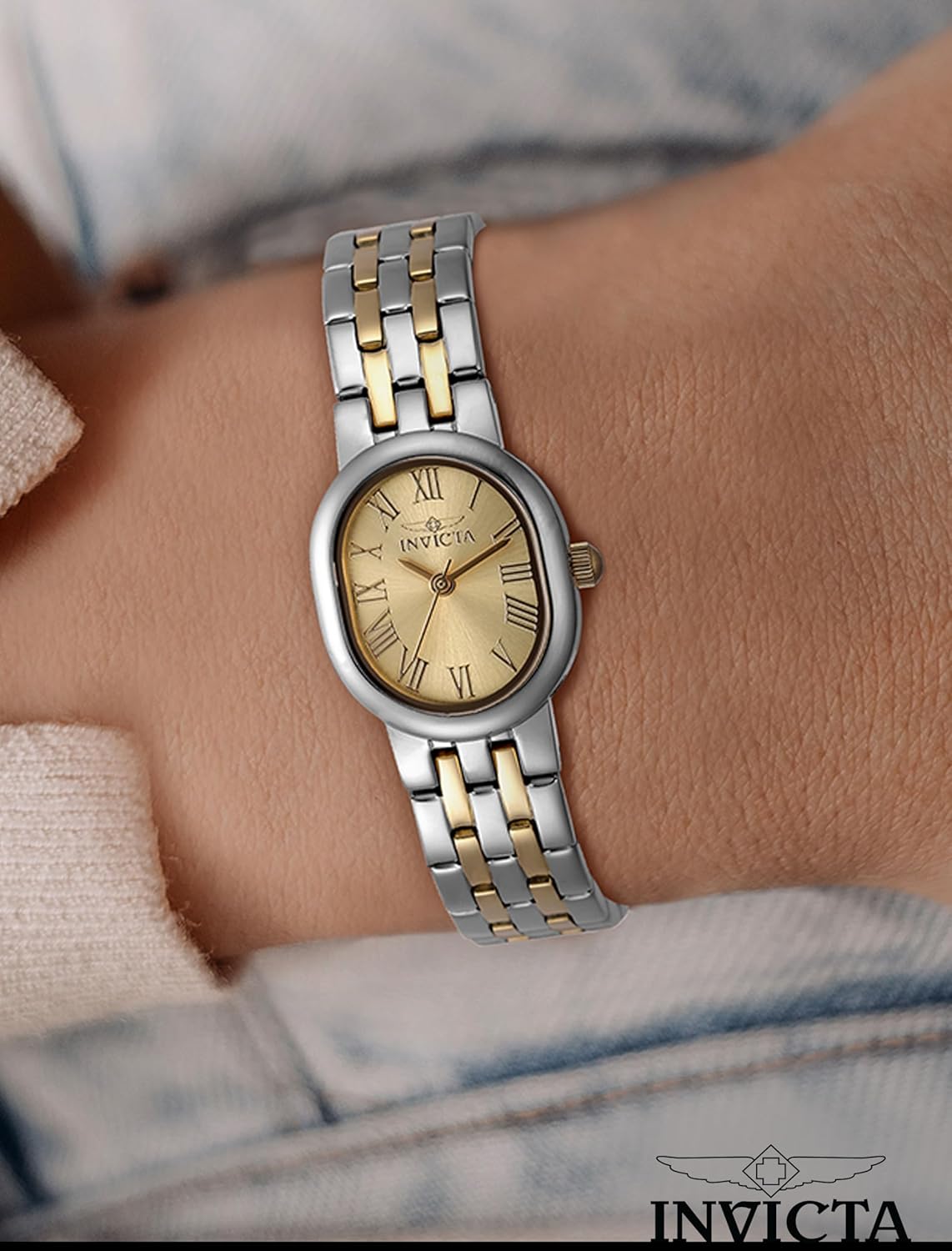 Detalle de Invicta Angel Montre Femme — Mouvement Quartz, Acier Inoxydable 20 mm