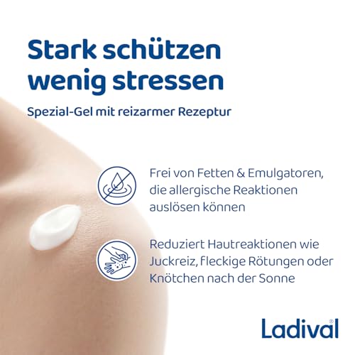Detalle de Ladival Allergische Haut Sonnencreme LSF 50+ Gel – 250 ml für sensible Haut