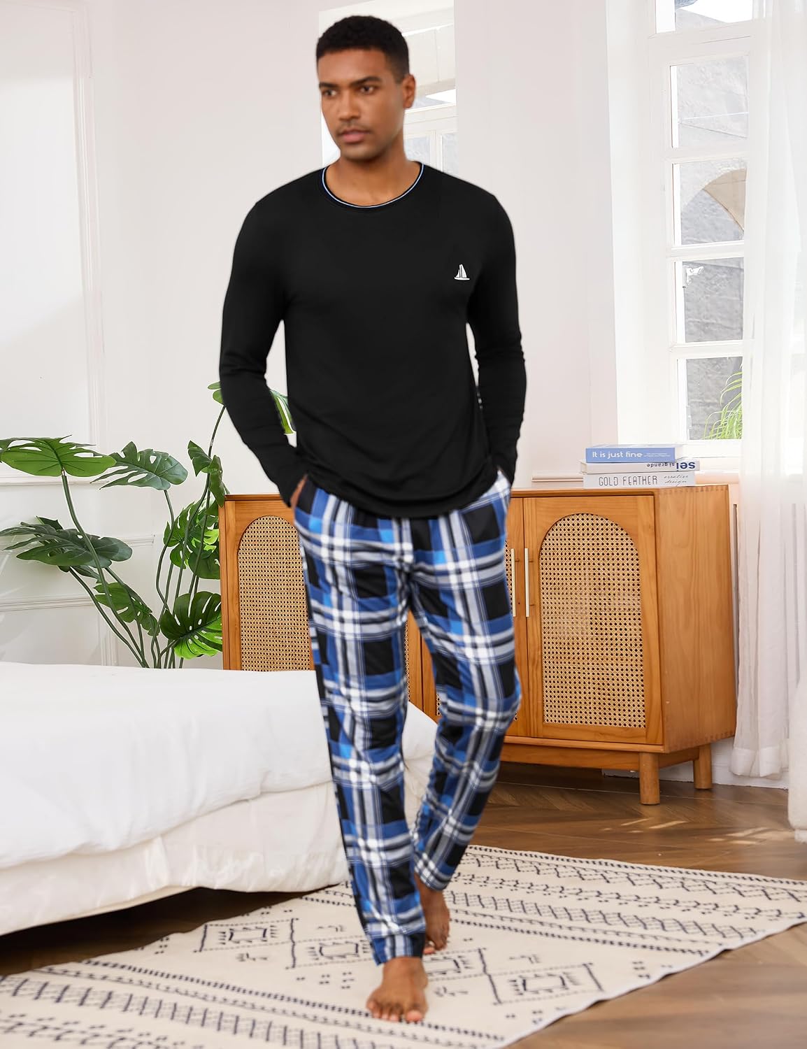 Detalle 2 de Jahetuul Pigiama Uomo Cotone S-4XL