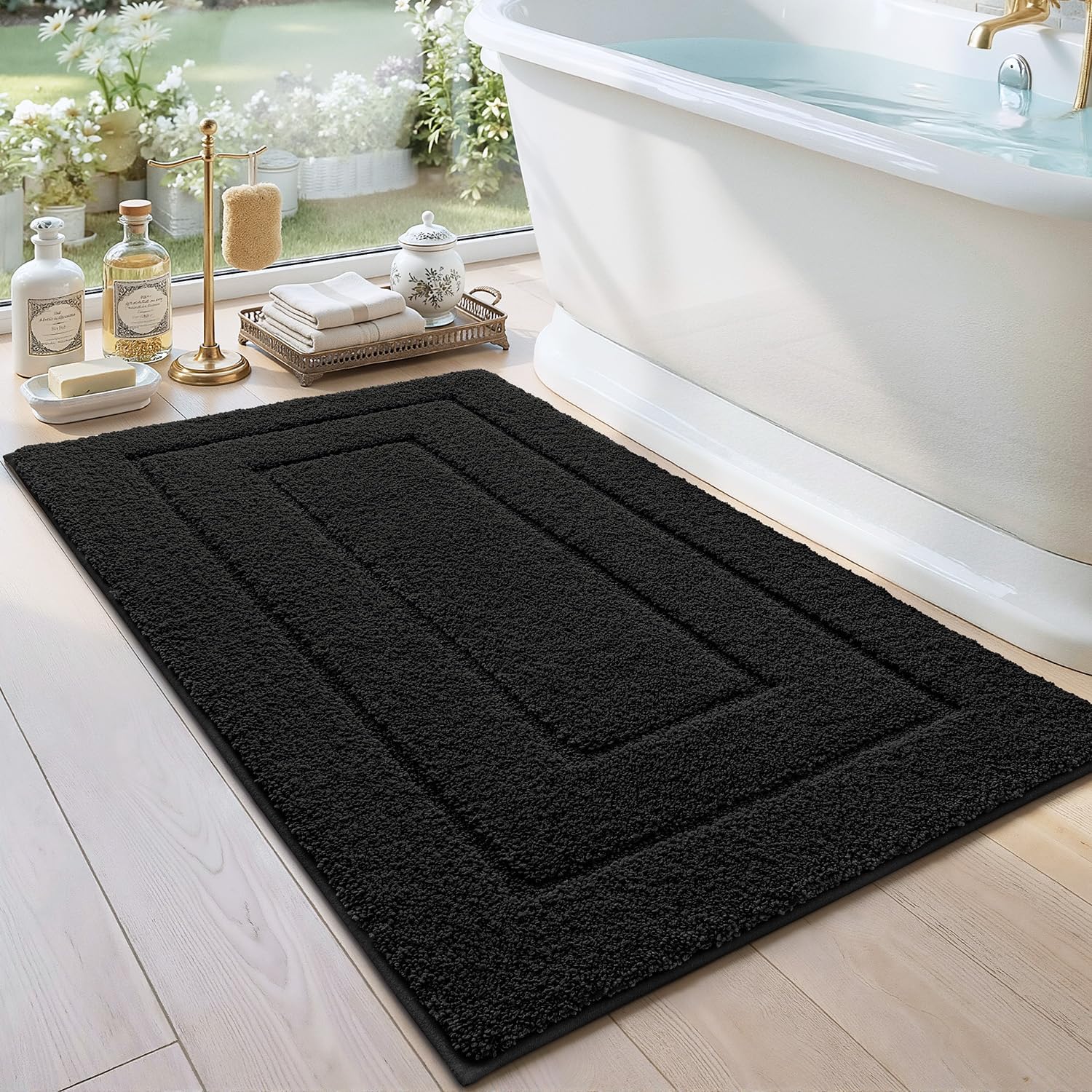 DEXI Bath Mat 60 x 110 cm: Extra Soft Microfibre, Non‑Slip Backing
