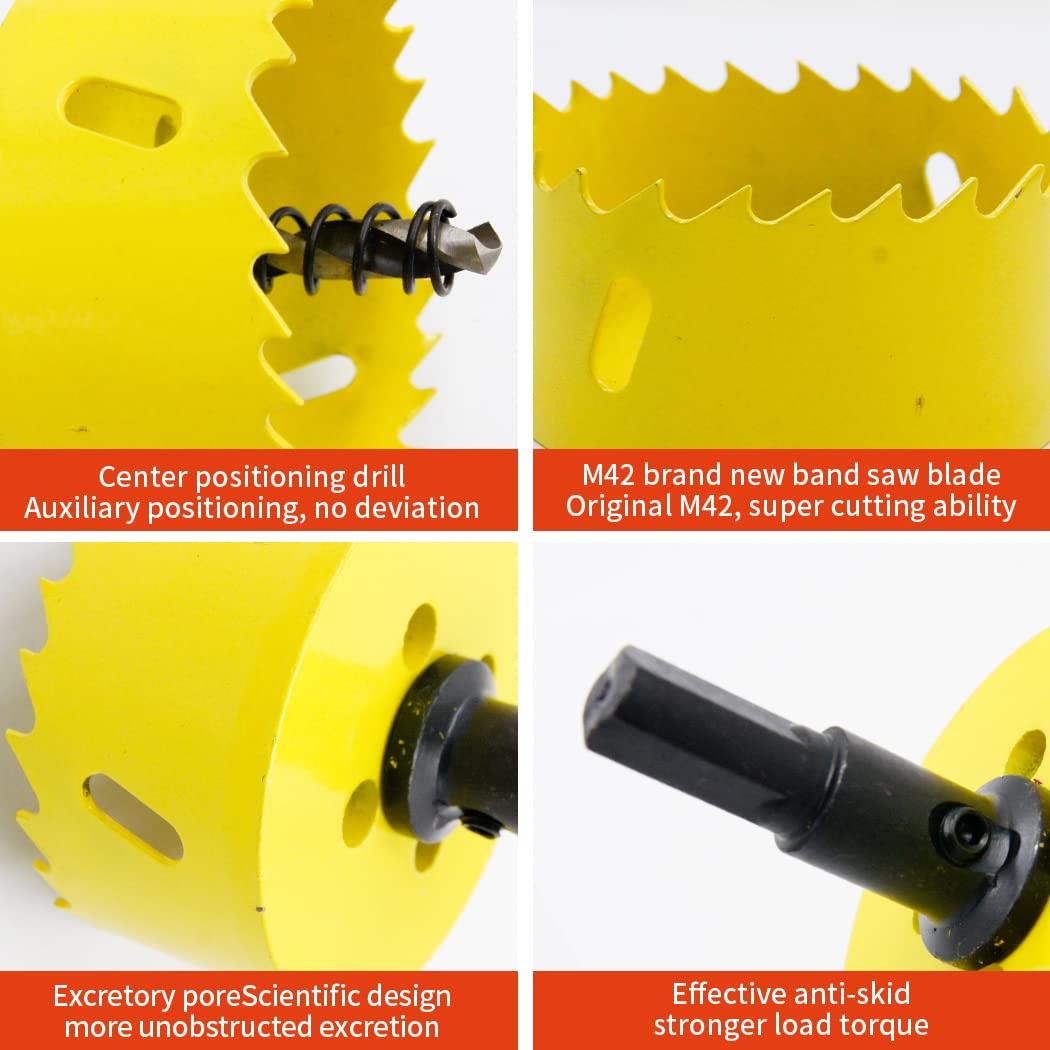 Detalle 2 de LAIWEI 80mm bimetal hole saw (3-5/32") for wood, gypsum board and metal profiles