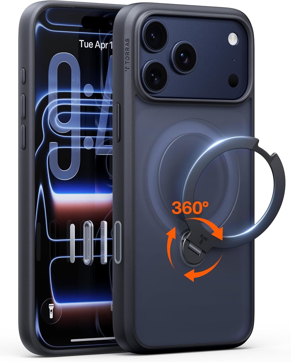 Detalle de TORRAS 360 Magnetic Stand iPhone 17 Pro Max case