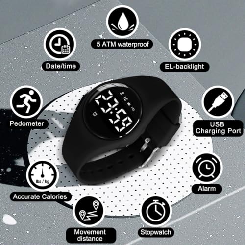 Detalle de BEN NEVIS Montre Enfant – Montre Sport Digitale pour 5–15 ans, étanche, réveil double et chronographe