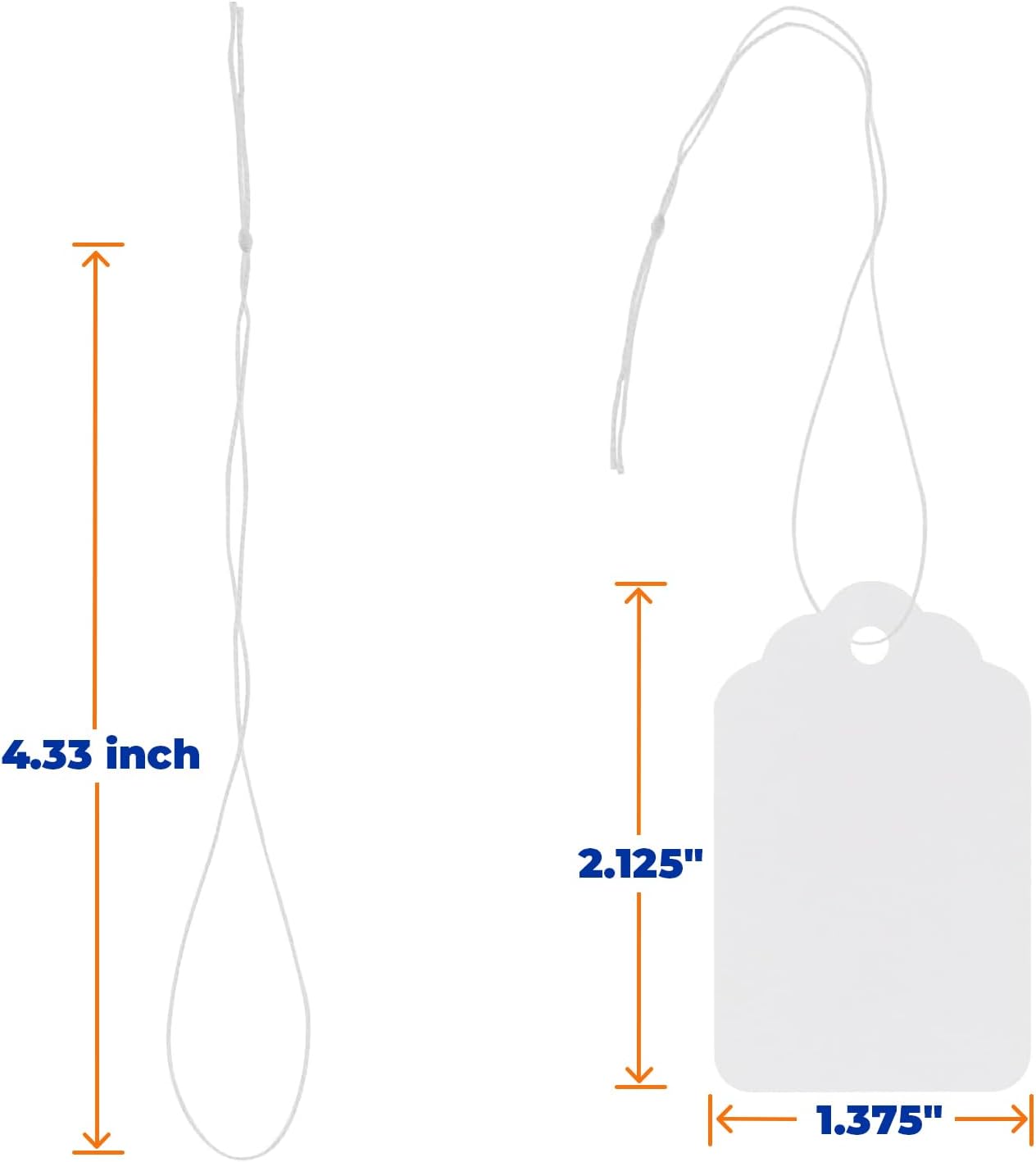Detalle de Brothersbox SMT-001 Price Tags, 1,000 Pre-Strung Writable Tags, 1 3/8 x 2 1/8 in