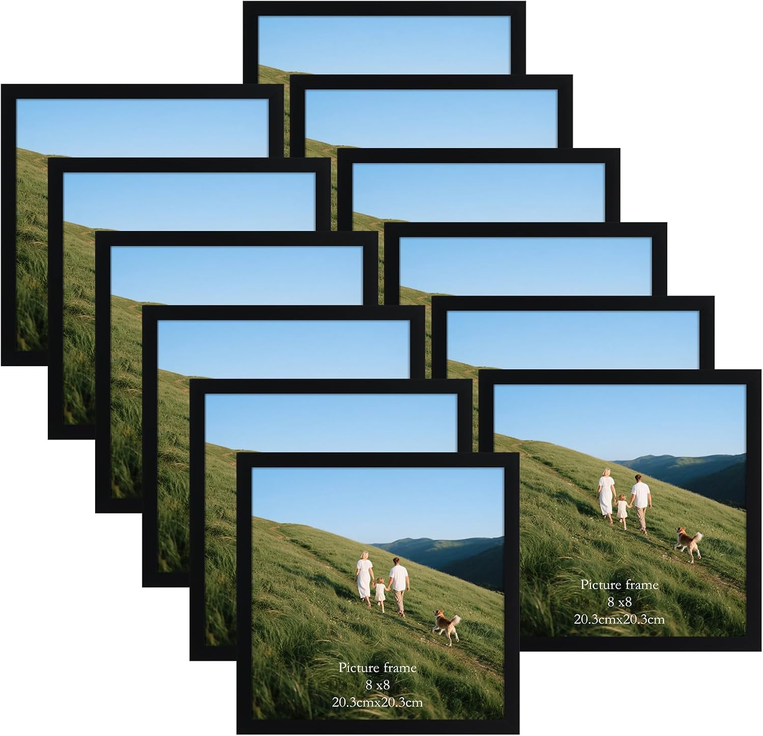Detalle 2 de Giftgarden Cadre Photo 20x30 cm Noir – Lot de 12